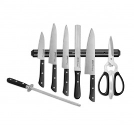 Σούπερ Σετ Μαχαιριών, 8τμχ (5 Μαχαίρια, Μασάτι, Ψαλίδι & Βάση), HARAKIRI